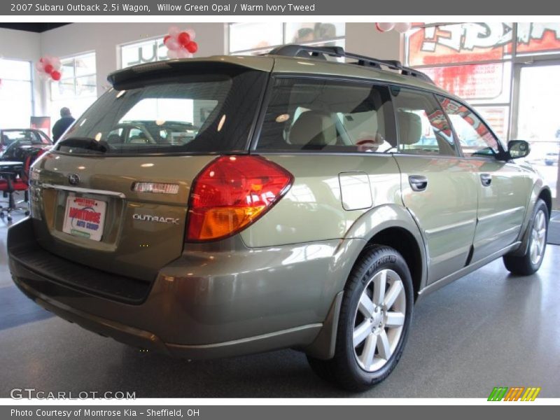 Willow Green Opal / Warm Ivory Tweed 2007 Subaru Outback 2.5i Wagon