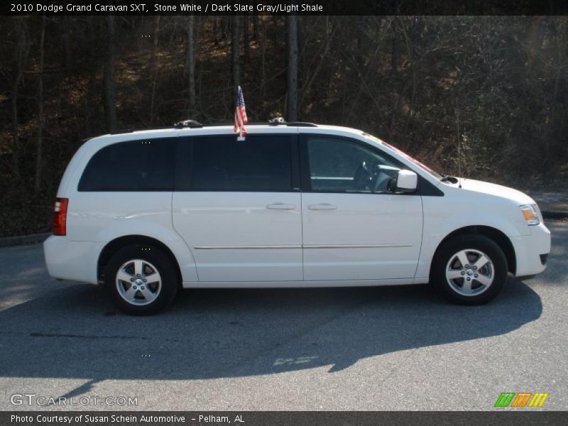 Stone White / Dark Slate Gray/Light Shale 2010 Dodge Grand Caravan SXT