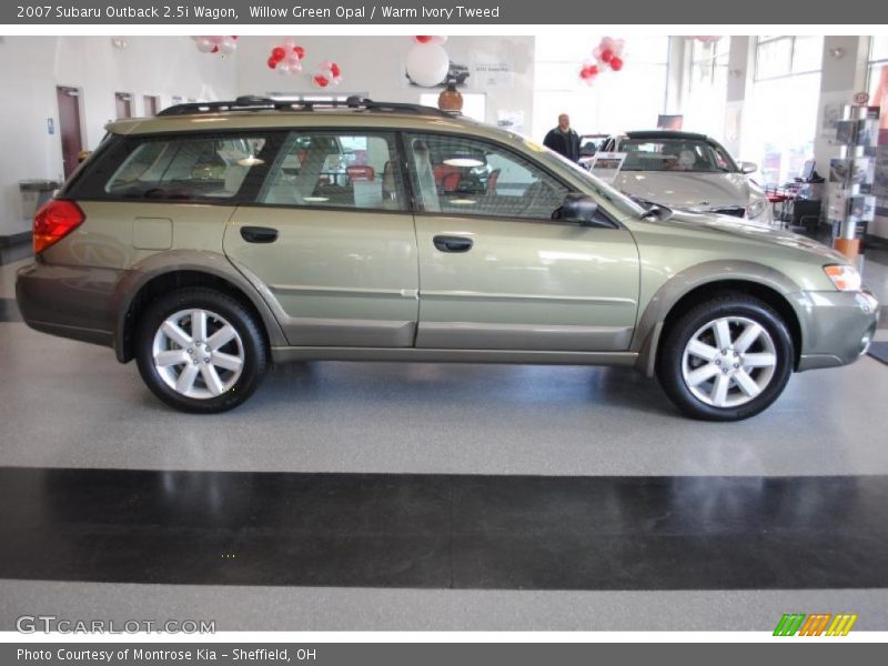 Willow Green Opal / Warm Ivory Tweed 2007 Subaru Outback 2.5i Wagon