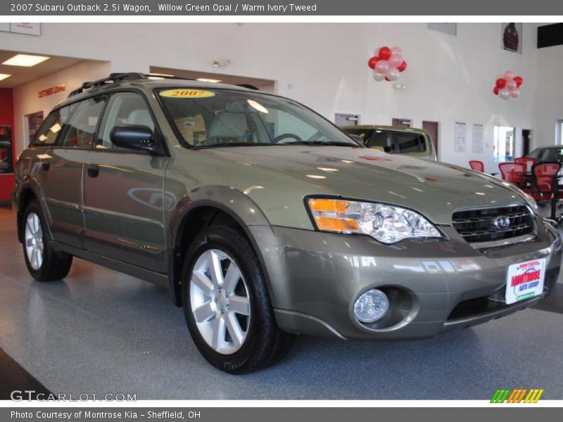 Willow Green Opal / Warm Ivory Tweed 2007 Subaru Outback 2.5i Wagon