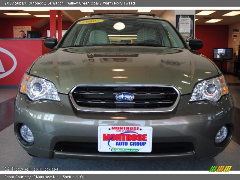 Willow Green Opal / Warm Ivory Tweed 2007 Subaru Outback 2.5i Wagon