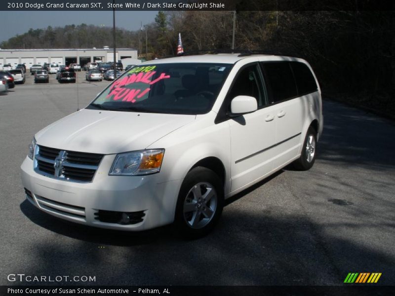 Stone White / Dark Slate Gray/Light Shale 2010 Dodge Grand Caravan SXT