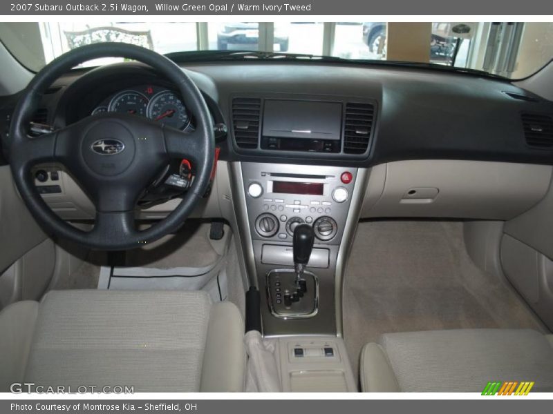 Willow Green Opal / Warm Ivory Tweed 2007 Subaru Outback 2.5i Wagon