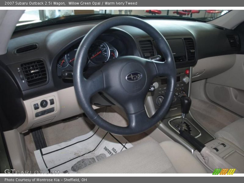 Willow Green Opal / Warm Ivory Tweed 2007 Subaru Outback 2.5i Wagon
