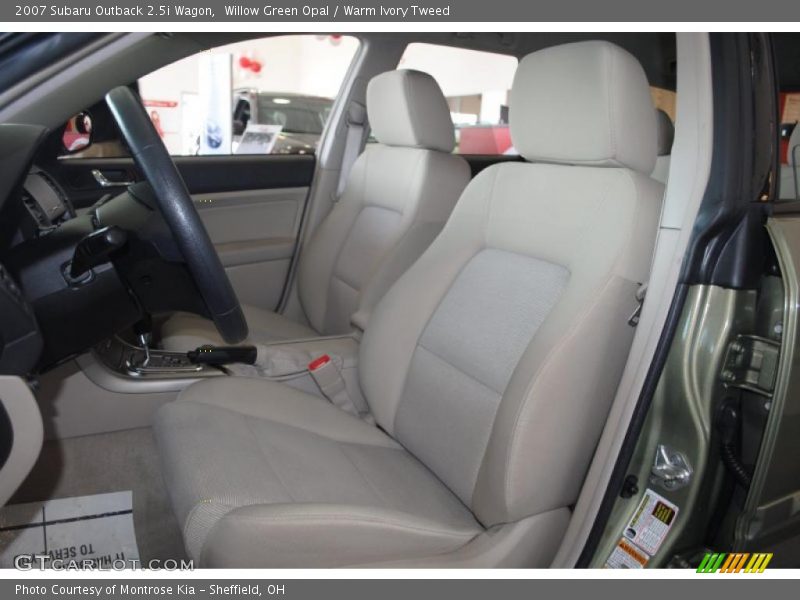 Willow Green Opal / Warm Ivory Tweed 2007 Subaru Outback 2.5i Wagon
