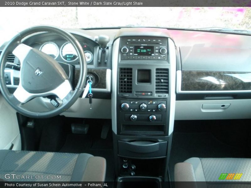 Stone White / Dark Slate Gray/Light Shale 2010 Dodge Grand Caravan SXT