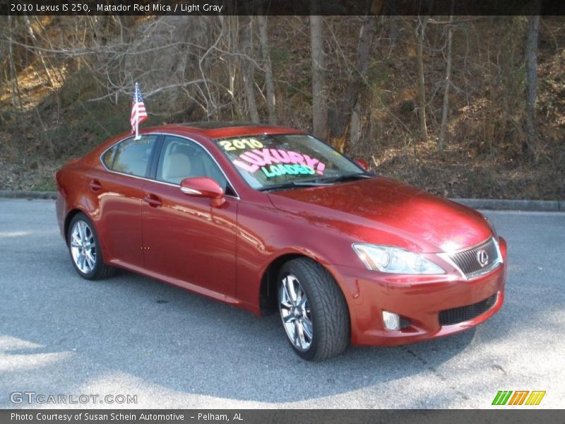 Matador Red Mica / Light Gray 2010 Lexus IS 250