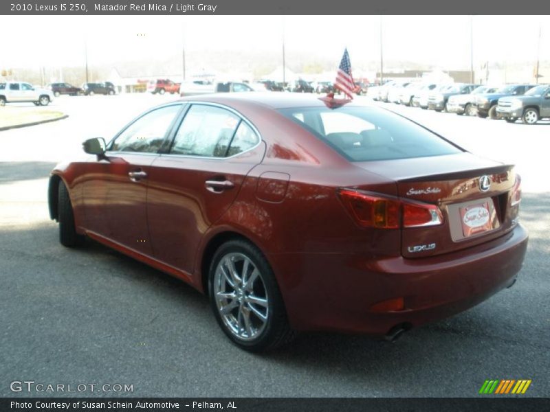 Matador Red Mica / Light Gray 2010 Lexus IS 250