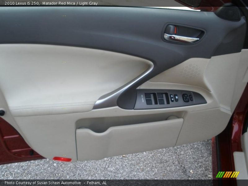 Matador Red Mica / Light Gray 2010 Lexus IS 250