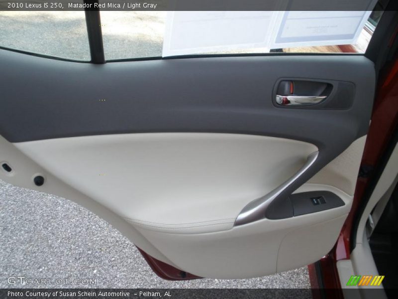 Matador Red Mica / Light Gray 2010 Lexus IS 250