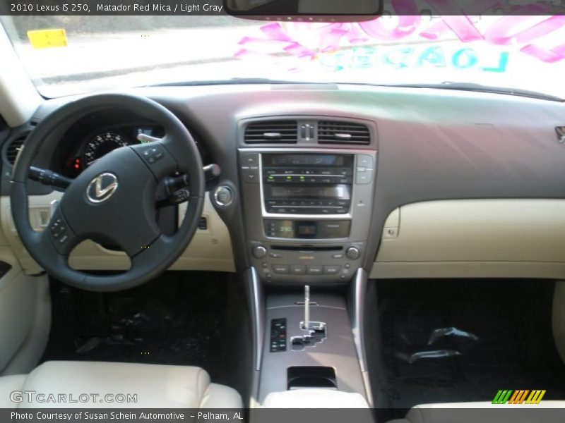 Matador Red Mica / Light Gray 2010 Lexus IS 250