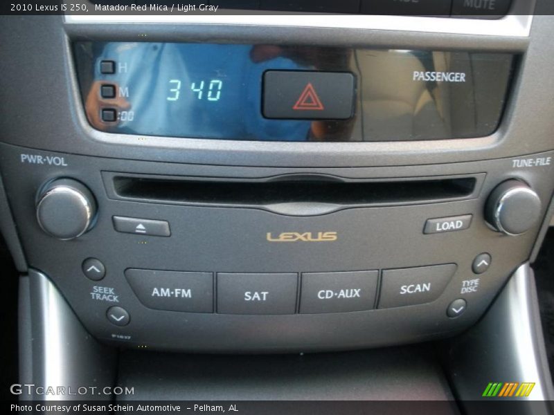 Matador Red Mica / Light Gray 2010 Lexus IS 250