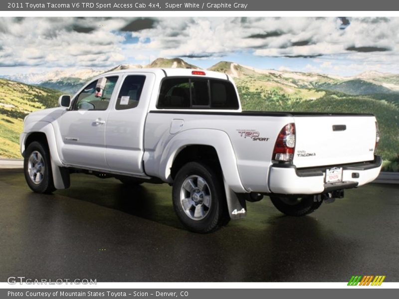 Super White / Graphite Gray 2011 Toyota Tacoma V6 TRD Sport Access Cab 4x4