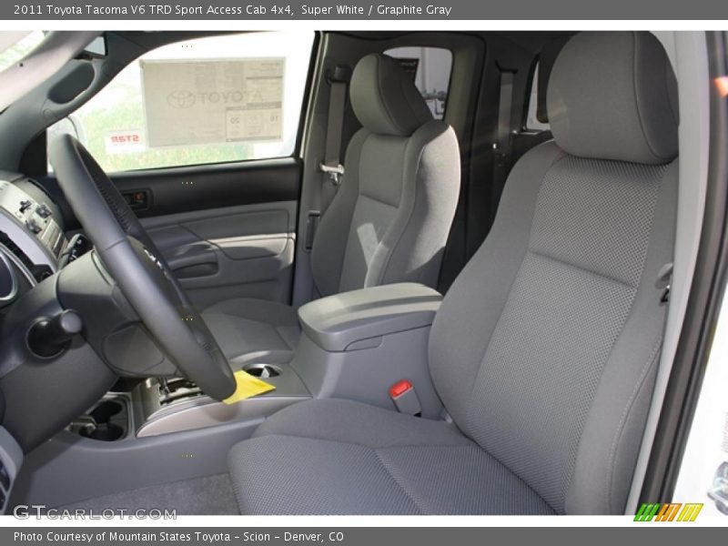  2011 Tacoma V6 TRD Sport Access Cab 4x4 Graphite Gray Interior