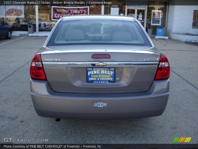 Amber Bronze Metallic / Cashmere Beige 2007 Chevrolet Malibu LS Sedan