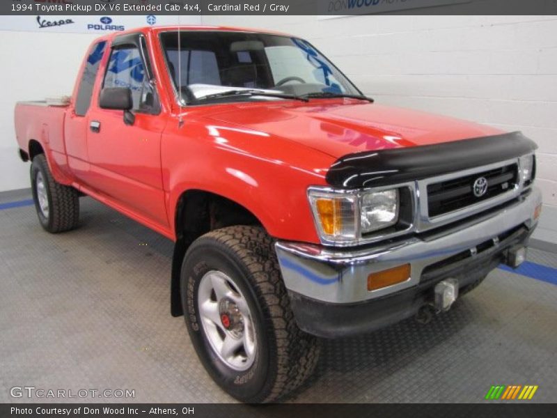 Cardinal Red / Gray 1994 Toyota Pickup DX V6 Extended Cab 4x4