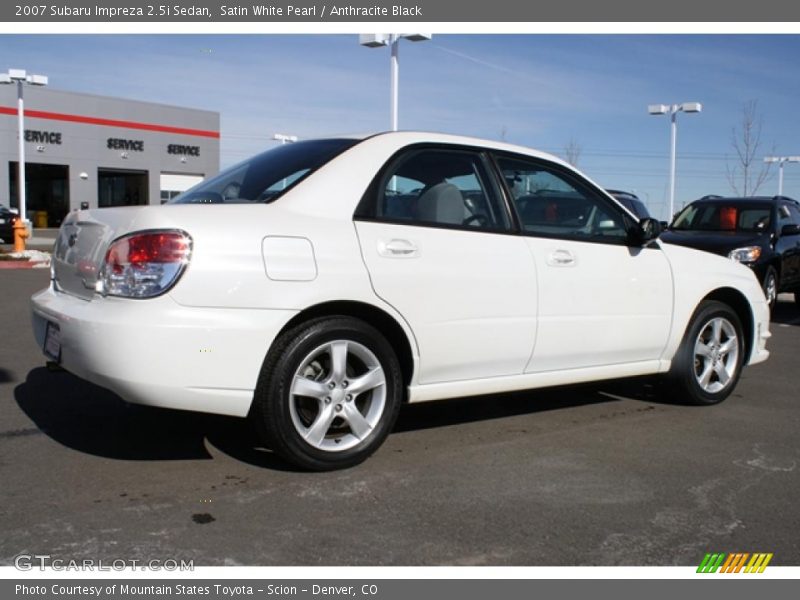 Satin White Pearl / Anthracite Black 2007 Subaru Impreza 2.5i Sedan