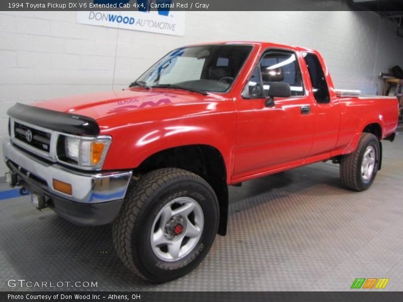 Cardinal Red / Gray 1994 Toyota Pickup DX V6 Extended Cab 4x4