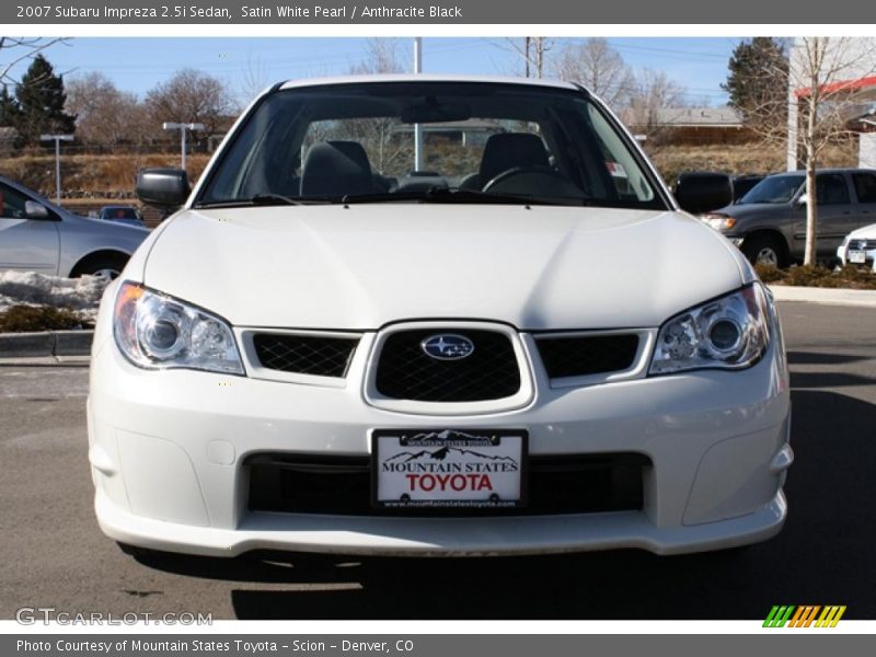 Satin White Pearl / Anthracite Black 2007 Subaru Impreza 2.5i Sedan
