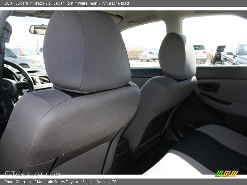 Satin White Pearl / Anthracite Black 2007 Subaru Impreza 2.5i Sedan