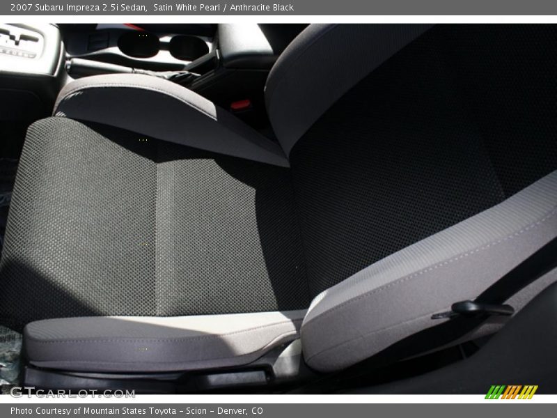 Satin White Pearl / Anthracite Black 2007 Subaru Impreza 2.5i Sedan