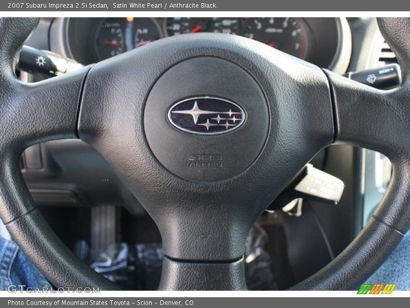 Satin White Pearl / Anthracite Black 2007 Subaru Impreza 2.5i Sedan