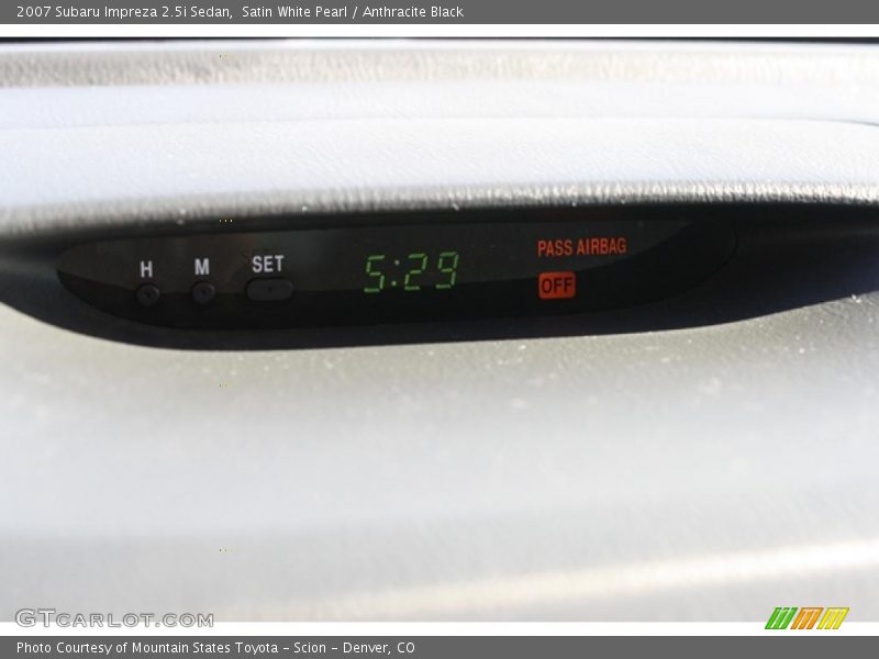 Satin White Pearl / Anthracite Black 2007 Subaru Impreza 2.5i Sedan