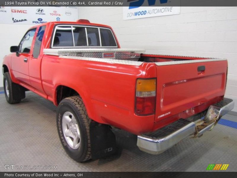Cardinal Red / Gray 1994 Toyota Pickup DX V6 Extended Cab 4x4
