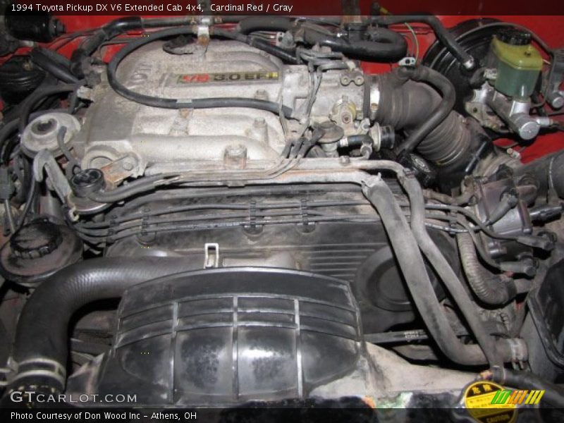 Cardinal Red / Gray 1994 Toyota Pickup DX V6 Extended Cab 4x4