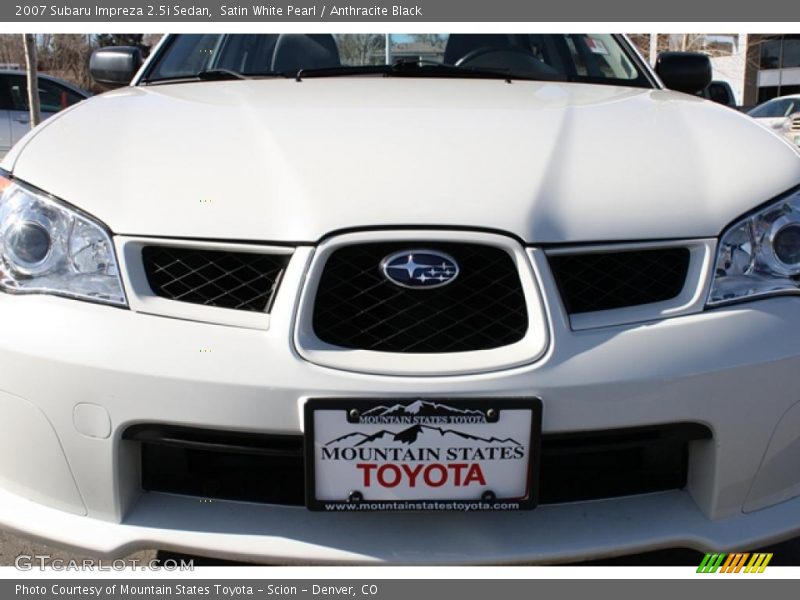 Satin White Pearl / Anthracite Black 2007 Subaru Impreza 2.5i Sedan