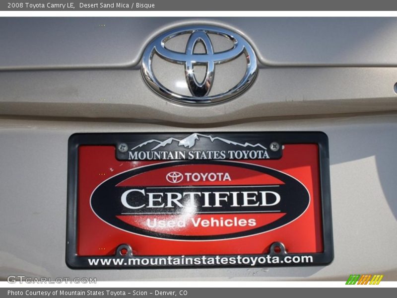 Desert Sand Mica / Bisque 2008 Toyota Camry LE