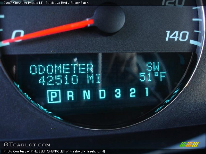 Bordeaux Red / Ebony Black 2007 Chevrolet Impala LT
