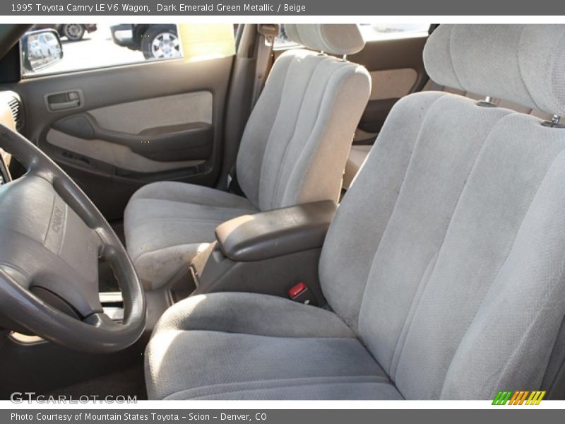 Dark Emerald Green Metallic / Beige 1995 Toyota Camry LE V6 Wagon