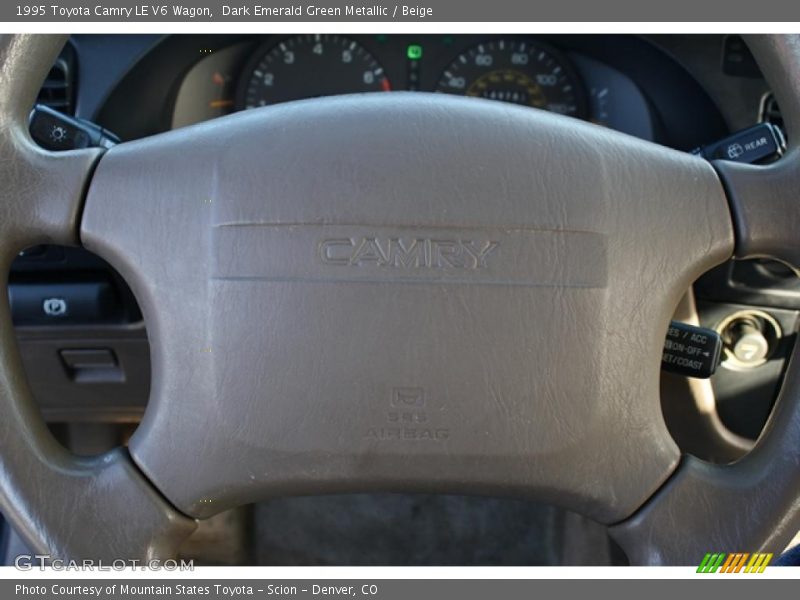 Dark Emerald Green Metallic / Beige 1995 Toyota Camry LE V6 Wagon