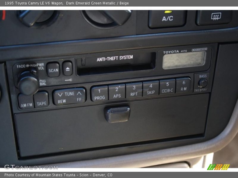 Dark Emerald Green Metallic / Beige 1995 Toyota Camry LE V6 Wagon