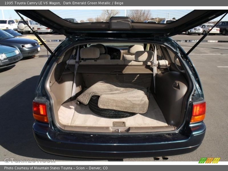 Dark Emerald Green Metallic / Beige 1995 Toyota Camry LE V6 Wagon