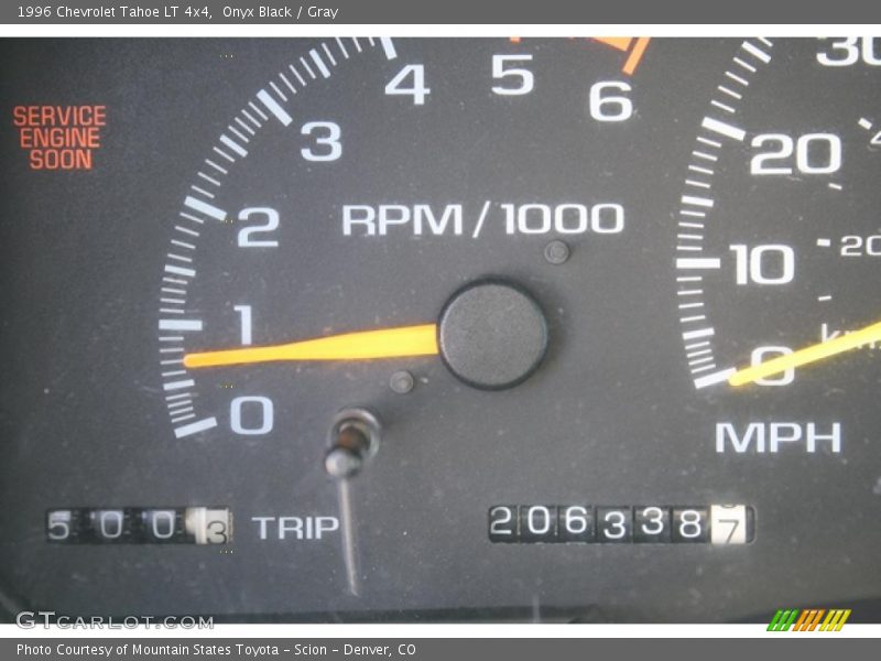 Onyx Black / Gray 1996 Chevrolet Tahoe LT 4x4