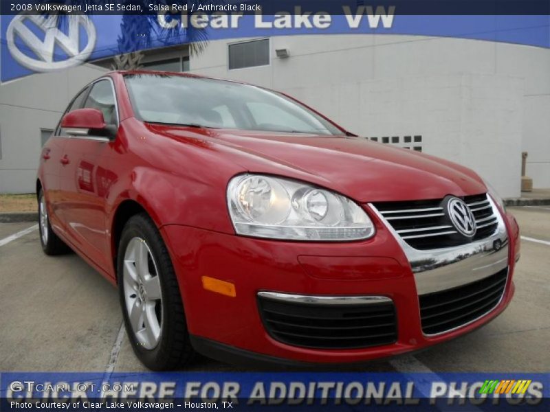 Salsa Red / Anthracite Black 2008 Volkswagen Jetta SE Sedan