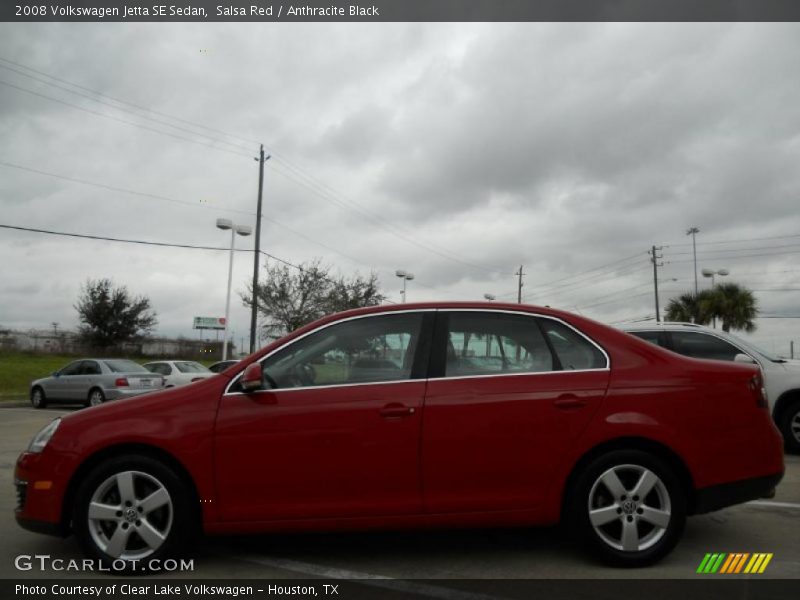 Salsa Red / Anthracite Black 2008 Volkswagen Jetta SE Sedan