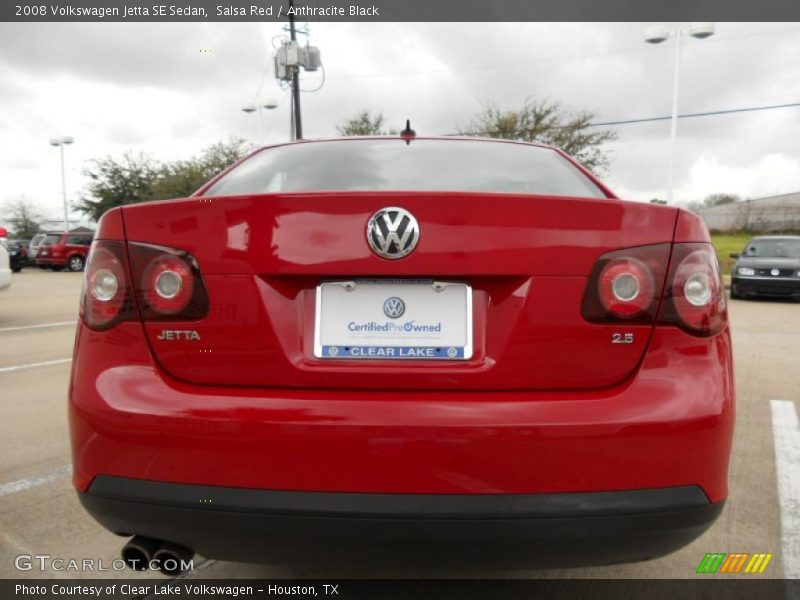 Salsa Red / Anthracite Black 2008 Volkswagen Jetta SE Sedan