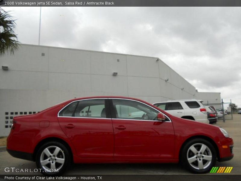 Salsa Red / Anthracite Black 2008 Volkswagen Jetta SE Sedan