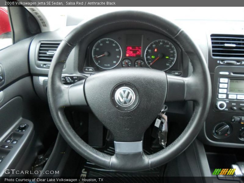 Salsa Red / Anthracite Black 2008 Volkswagen Jetta SE Sedan