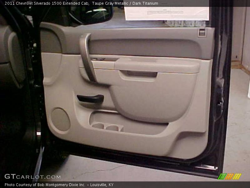 Taupe Gray Metallic / Dark Titanium 2011 Chevrolet Silverado 1500 Extended Cab