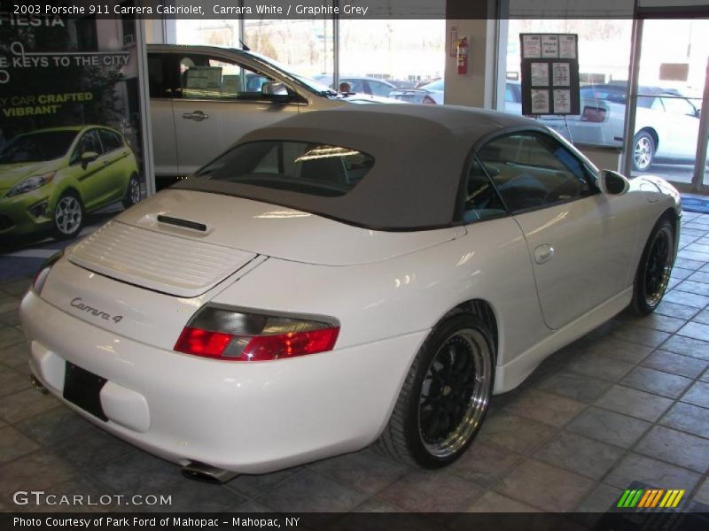 Carrara White / Graphite Grey 2003 Porsche 911 Carrera Cabriolet