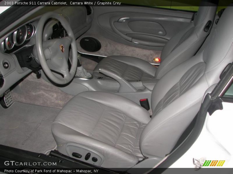 Carrara White / Graphite Grey 2003 Porsche 911 Carrera Cabriolet