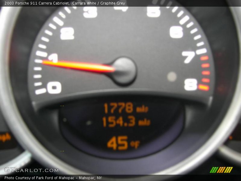 Carrara White / Graphite Grey 2003 Porsche 911 Carrera Cabriolet
