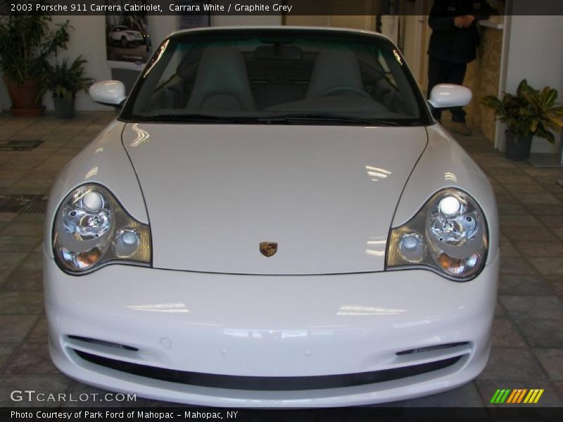 Carrara White / Graphite Grey 2003 Porsche 911 Carrera Cabriolet