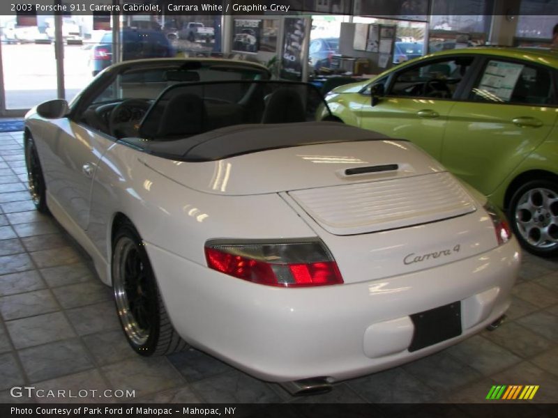 Carrara White / Graphite Grey 2003 Porsche 911 Carrera Cabriolet