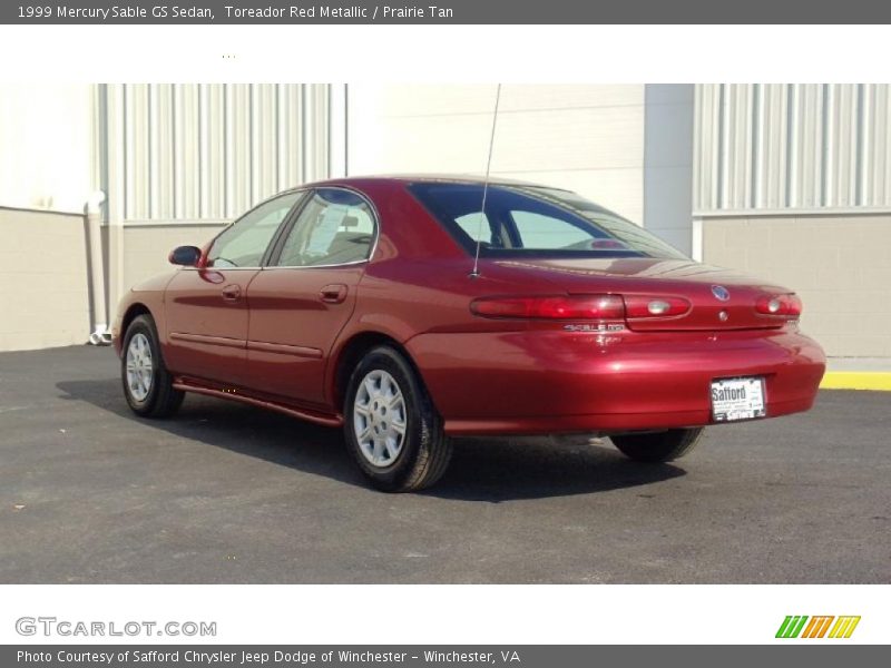 Toreador Red Metallic / Prairie Tan 1999 Mercury Sable GS Sedan