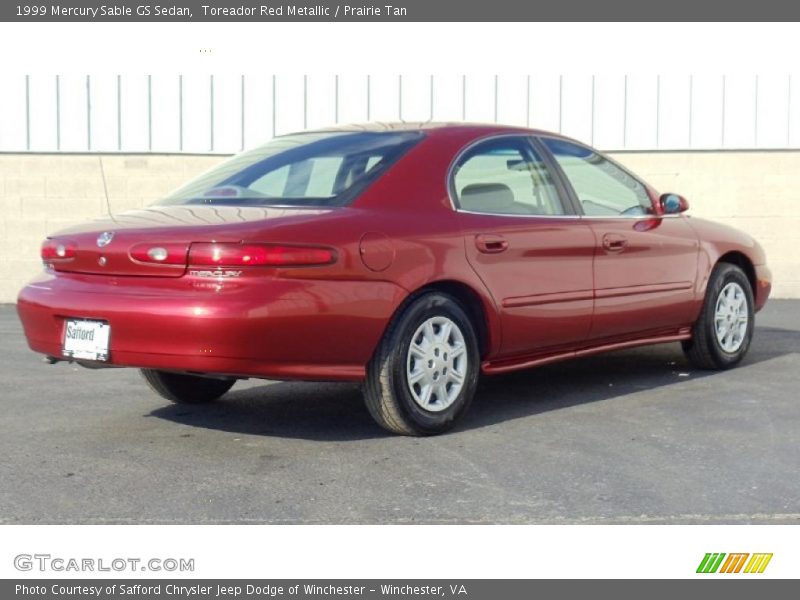 Toreador Red Metallic / Prairie Tan 1999 Mercury Sable GS Sedan